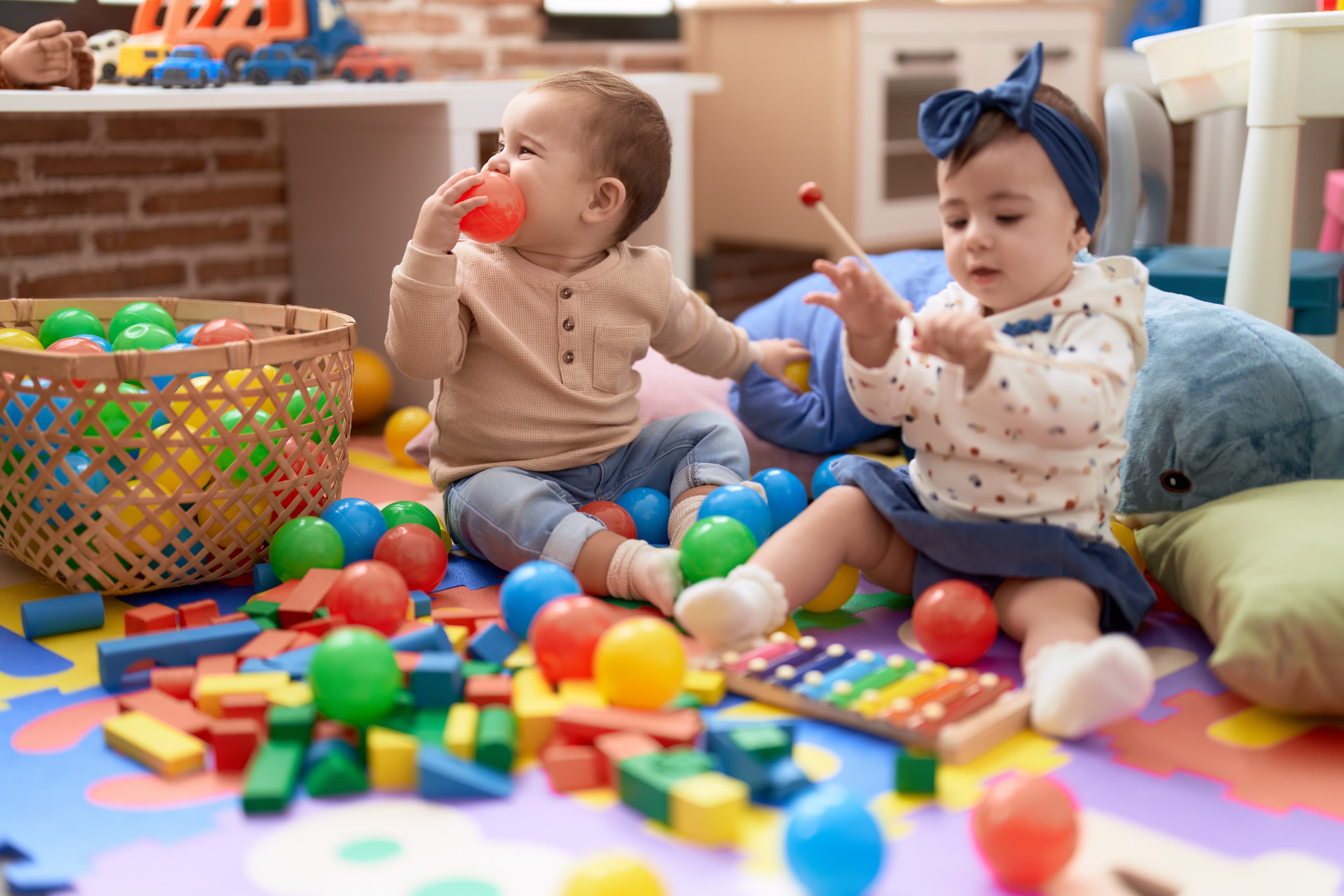 Children playing in a childcare setting